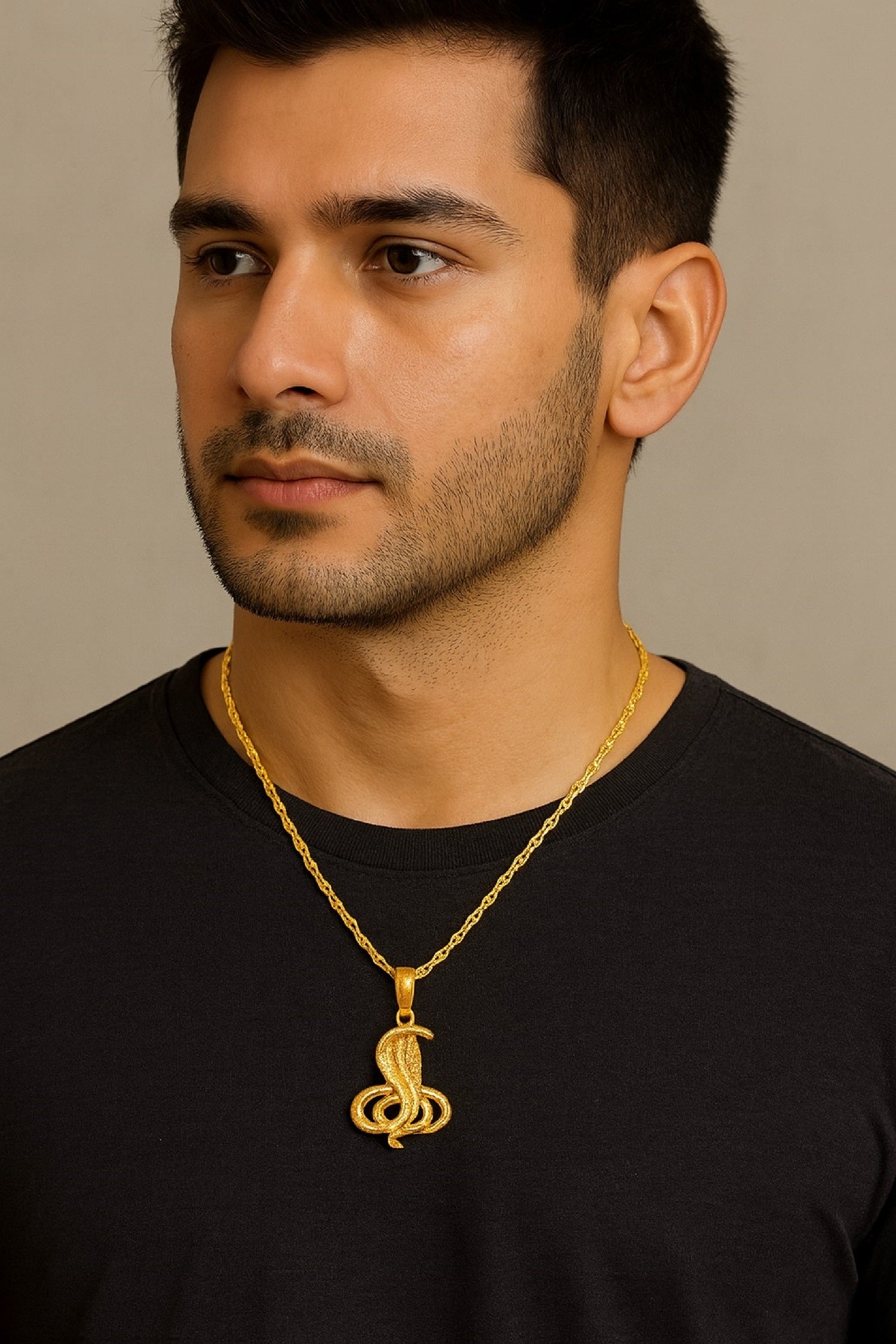 soni jewellery Gold plated chain with pendant necklace jewelry set for men women unisex