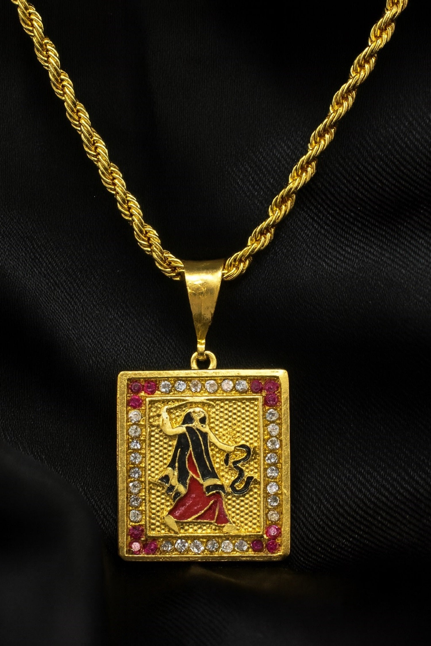 soni jewellery Gold plated chain with pendant necklace jewelry set for men women unisex