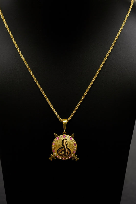 soni jewellery Gold plated chain with pendant necklace jewelry set for men women unisex