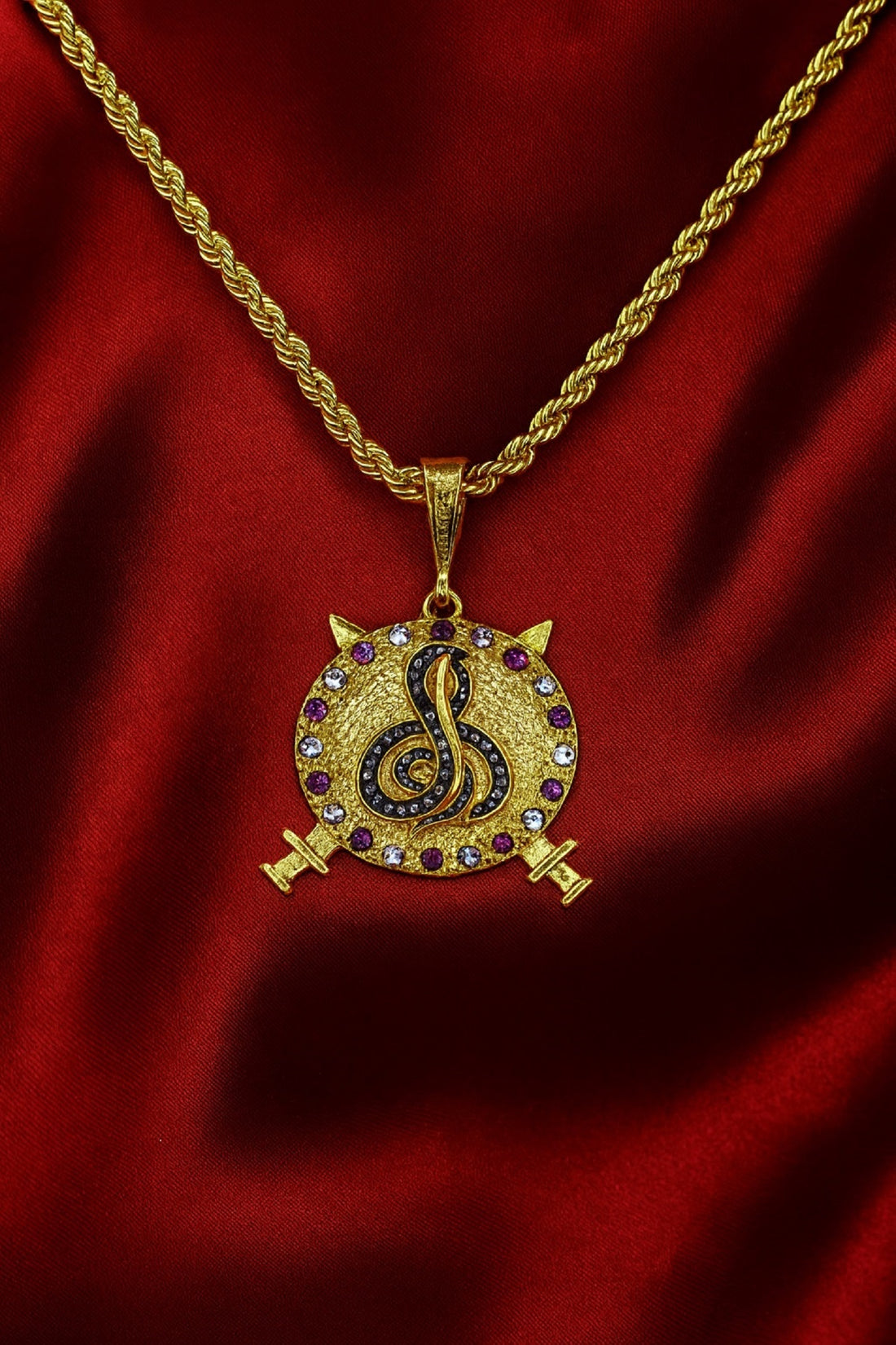 soni jewellery Gold plated chain with pendant necklace jewelry set for men women unisex