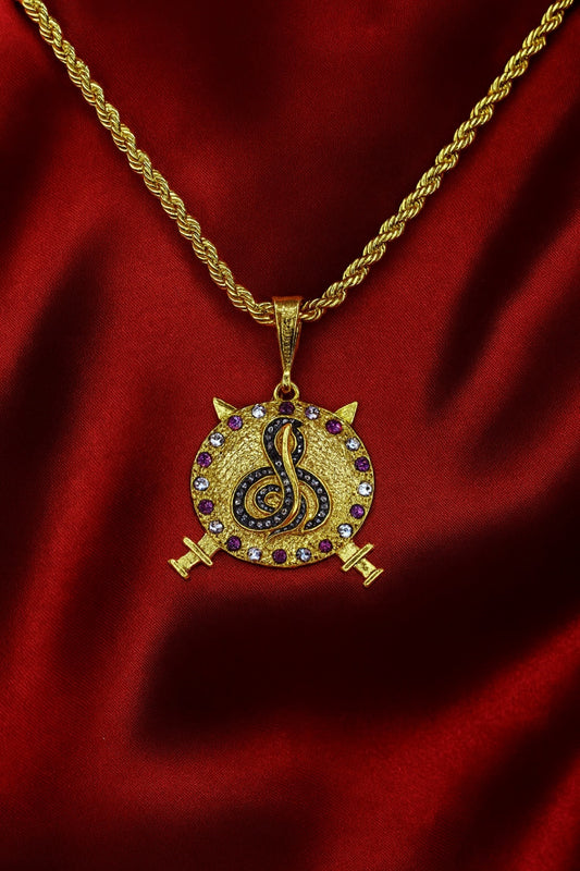 soni jewellery Gold plated chain with pendant necklace jewelry set for men women unisex