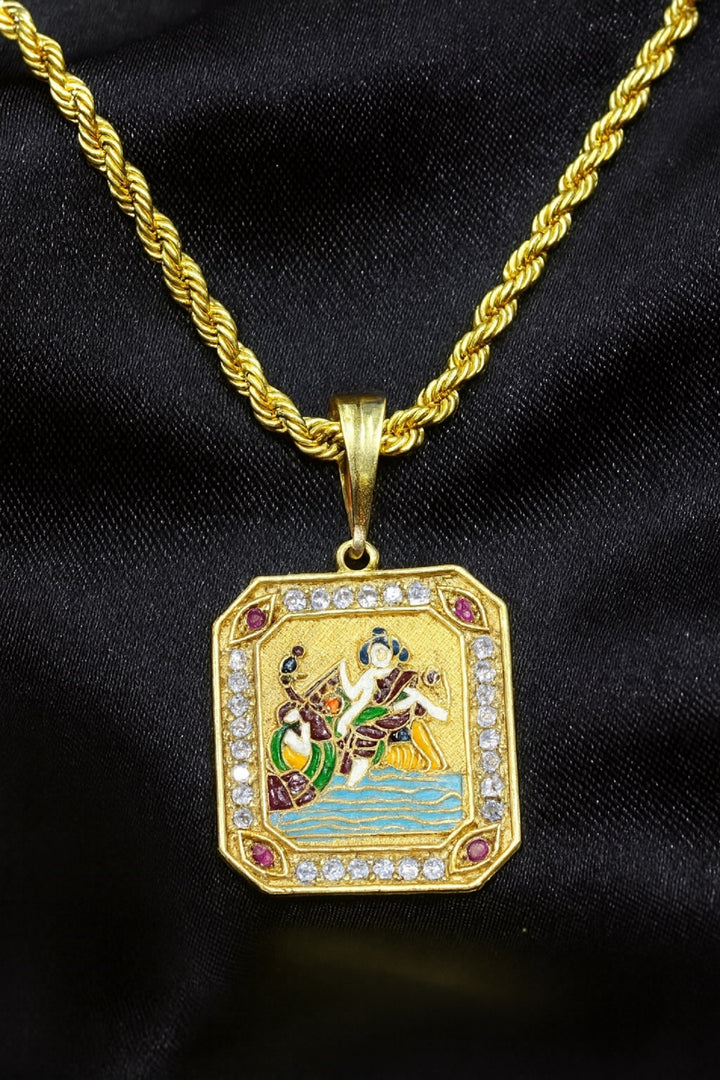 soni jewellery Gold plated chain with pendant necklace jewelry set for men women unisex