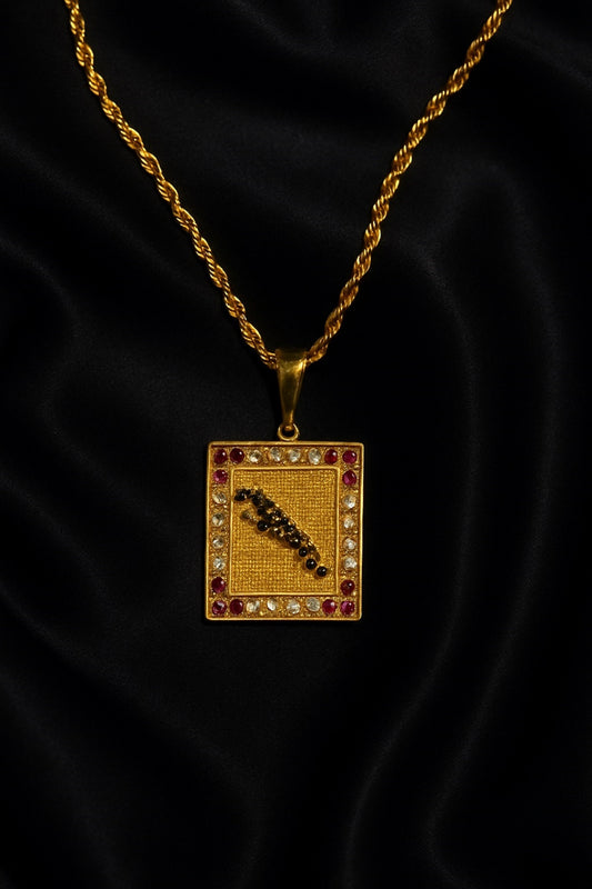 soni jewellery Gold plated chain with pendant necklace jewelry set for men women unisex