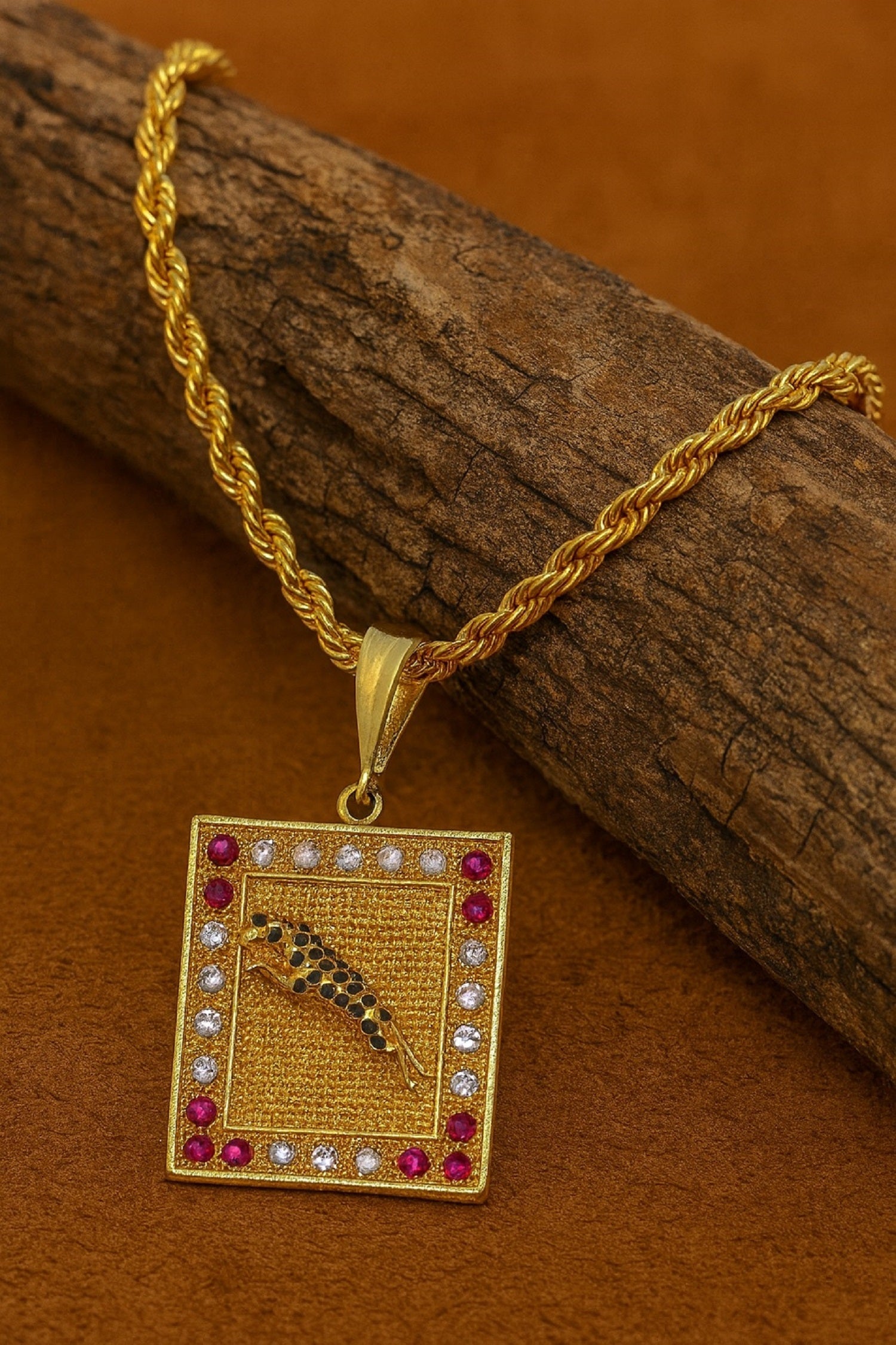 soni jewellery Gold plated chain with pendant necklace jewelry set for men women unisex