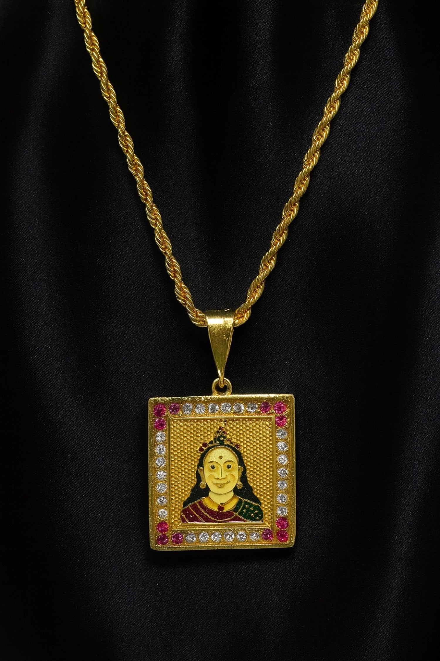 soni jewellery Gold plated chain with pendant necklace jewelry set for men women unisex