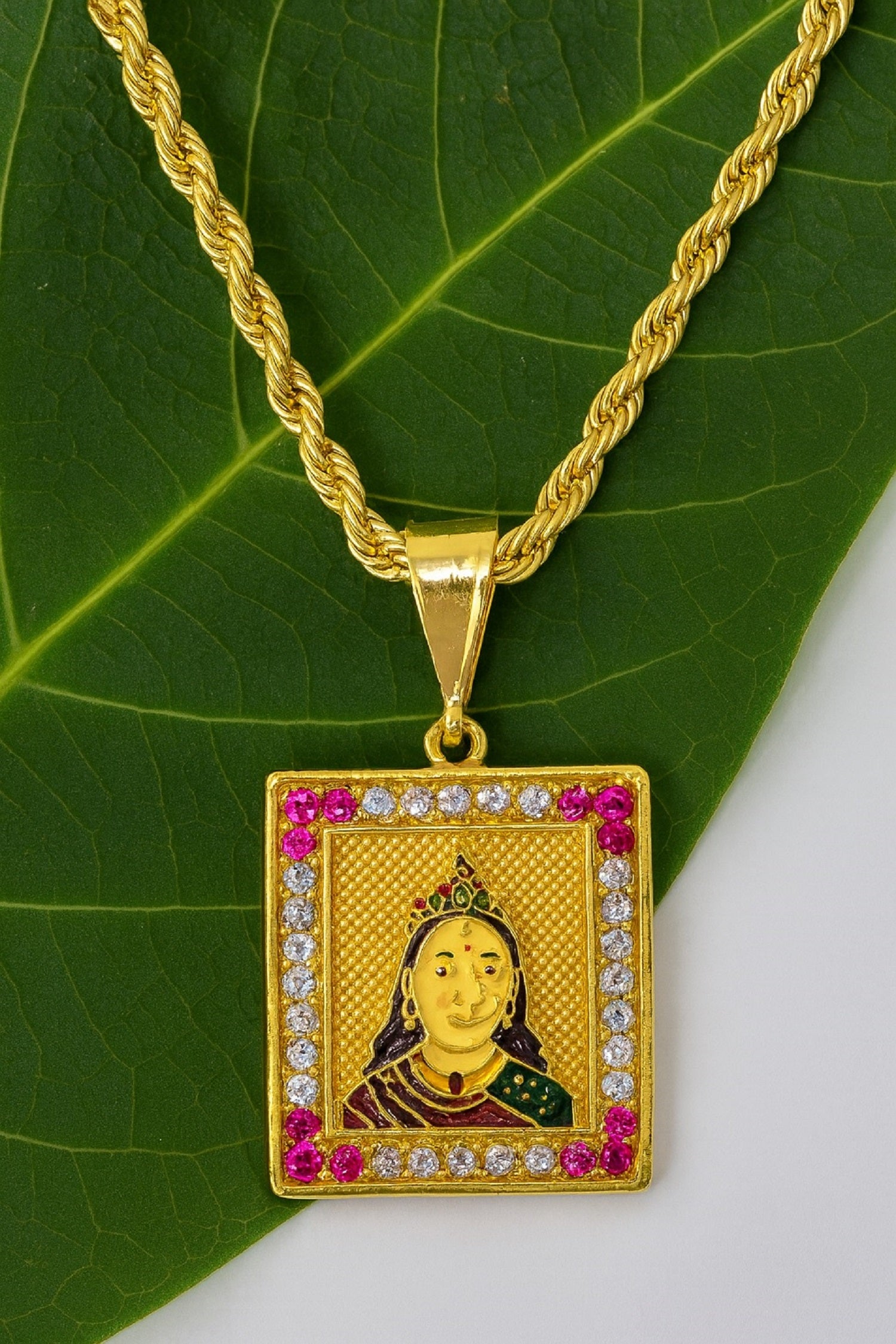 soni jewellery Gold plated chain with pendant necklace jewelry set for men women unisex