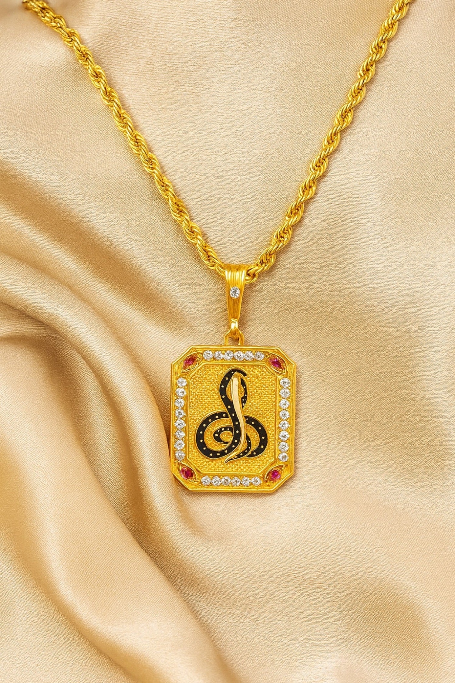 soni jewellery Gold plated chain with pendant necklace jewelry set for men women unisex