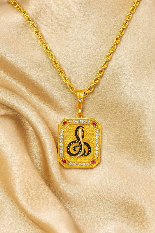 soni jewellery Gold plated chain with pendant necklace jewelry set for men women unisex