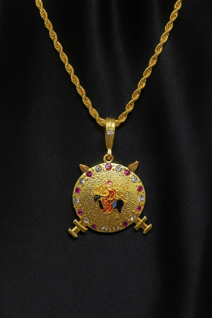 soni jewellery Gold plated chain with pendant necklace jewelry set for men women unisex