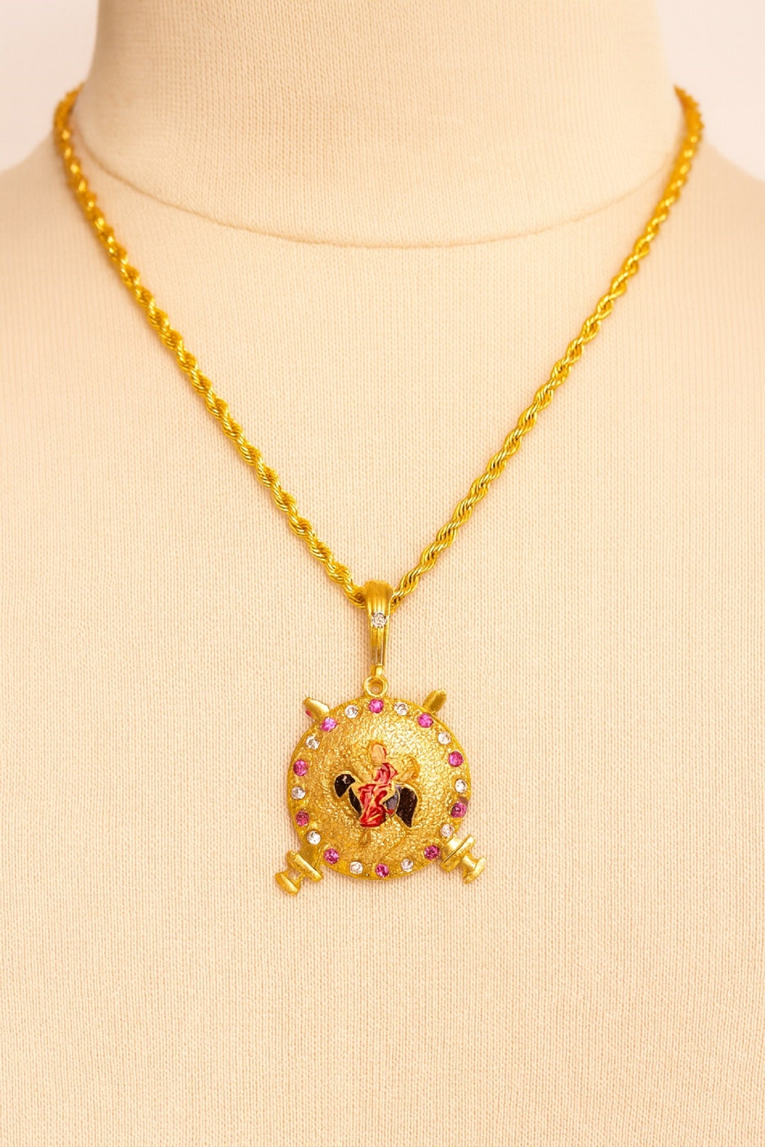 soni jewellery Gold plated chain with pendant necklace jewelry set for men women unisex