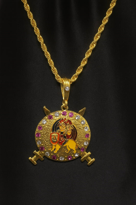 soni jewellery Gold plated chain with pendant necklace jewelry set for men women unisex