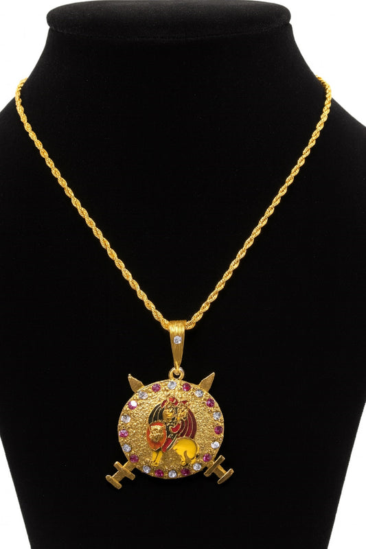 soni jewellery Gold plated chain with pendant necklace jewelry set for men women unisex