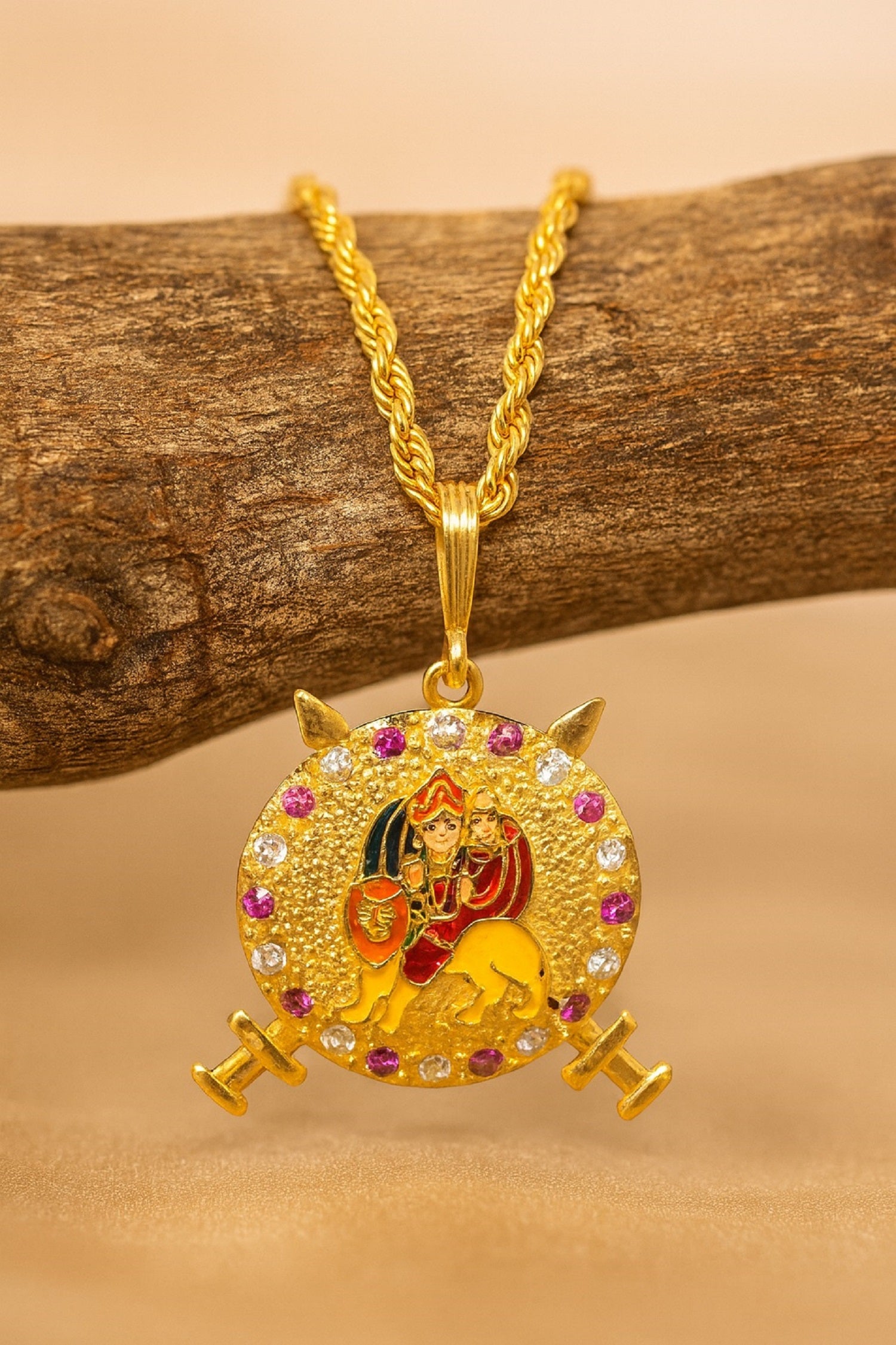 soni jewellery Gold plated chain with pendant necklace jewelry set for men women unisex