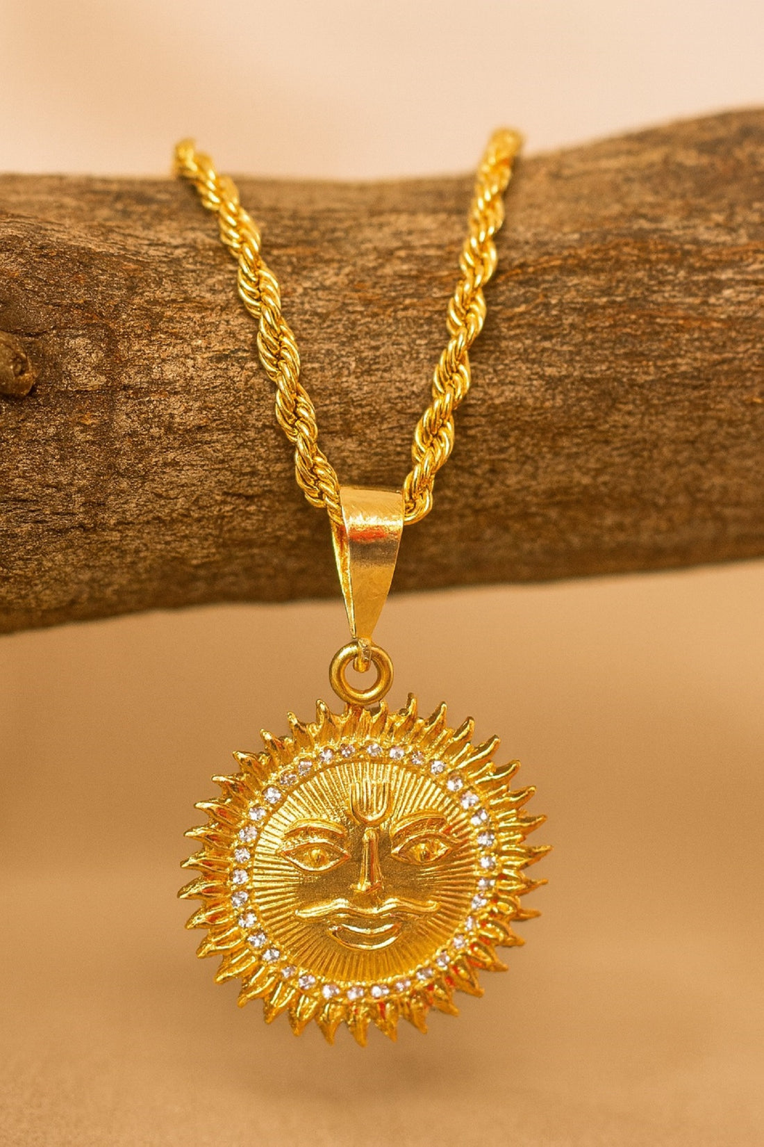 soni jewellery Gold plated chain with pendant necklace jewelry set for men