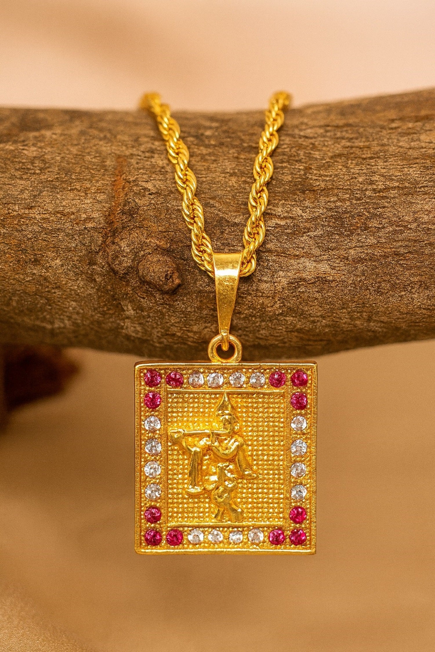 soni jewellery Gold plated chain with pendant necklace jewelry set for men women unisex