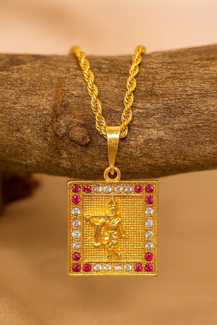 soni jewellery Gold plated chain with pendant necklace jewelry set for men women unisex