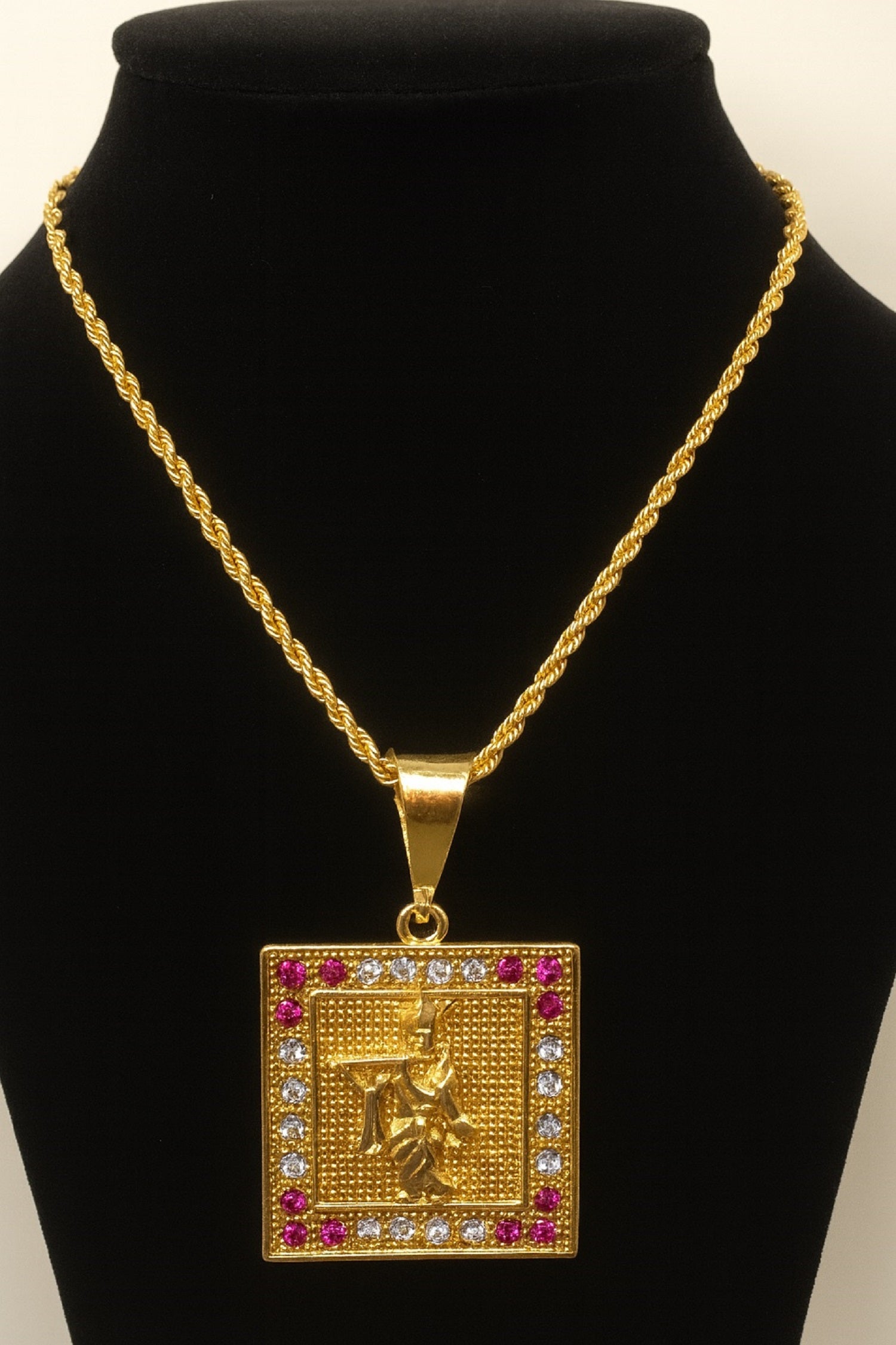 soni jewellery Gold plated chain with pendant necklace jewelry set for men women unisex