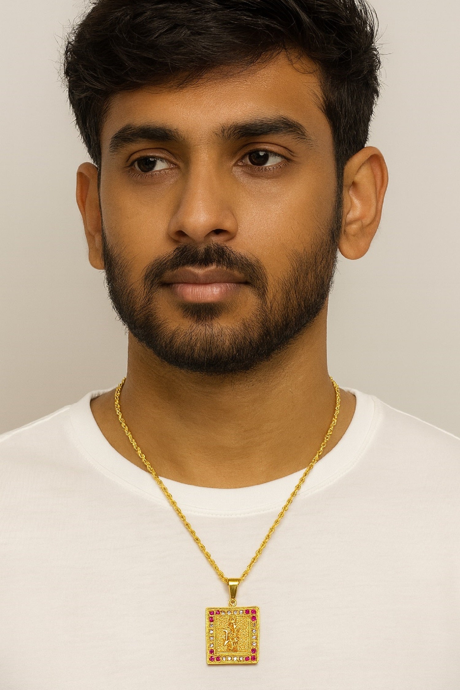 soni jewellery Gold plated chain with pendant necklace jewelry set for men women unisex