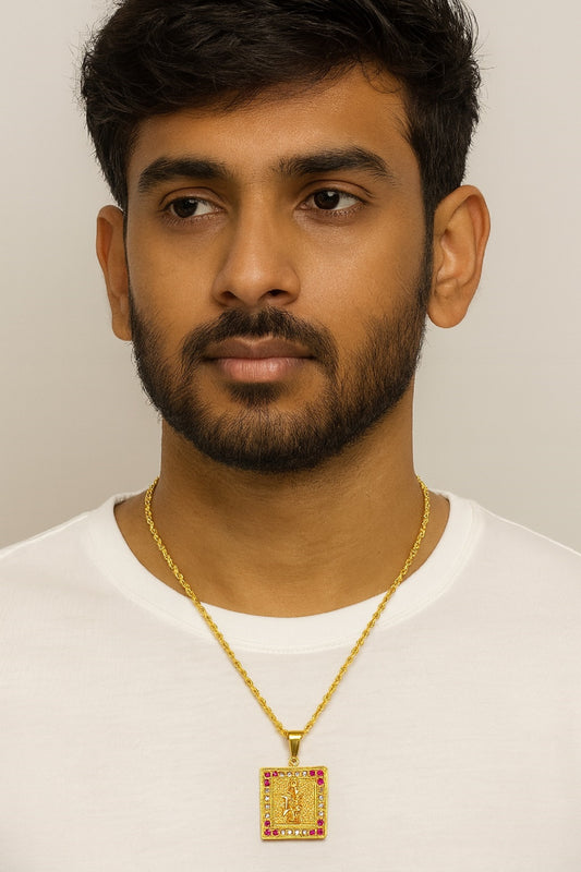 soni jewellery Gold plated chain with pendant necklace jewelry set for men women unisex