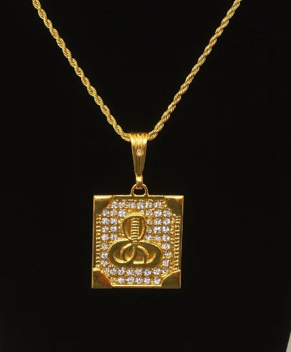 soni jewellery Gold plated chain with pendant necklace jewelry set for men women unisex