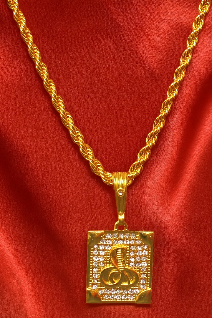 soni jewellery Gold plated chain with pendant necklace jewelry set for men women unisex