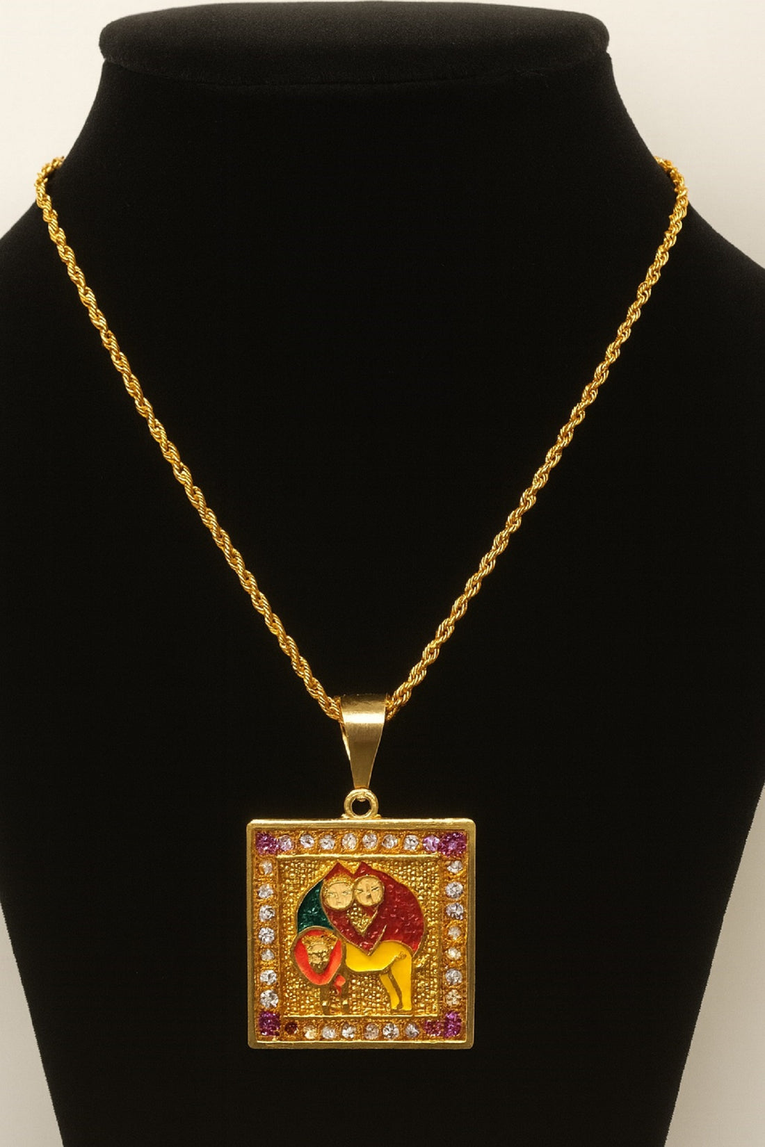 soni jewellery Gold plated chain with pendant necklace jewelry set for men women unisex