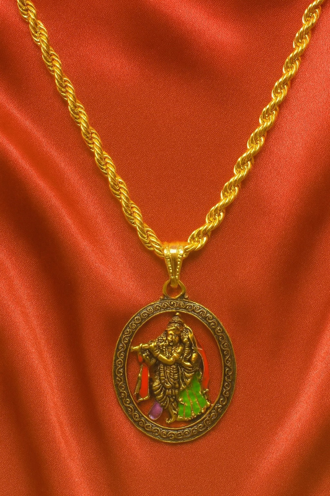 soni jewellery Gold plated chain with pendant necklace jewelry set for men women unisex