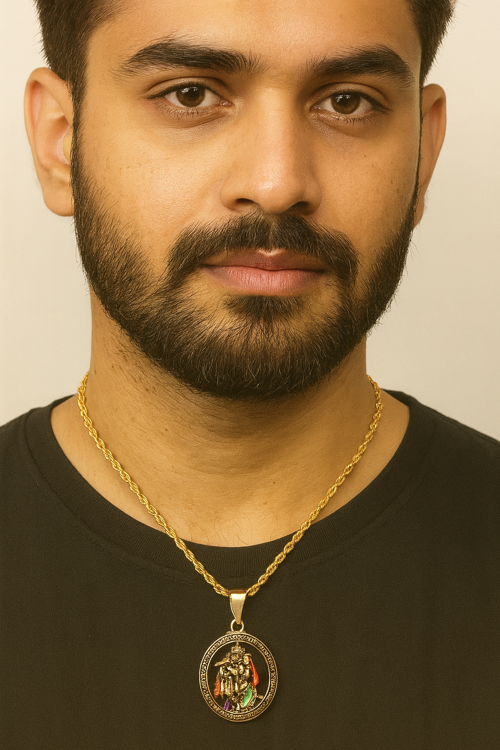 soni jewellery Gold plated chain with pendant necklace jewelry set for men women unisex