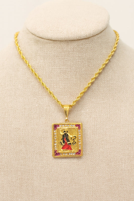 soni jewellery Gold plated chain with pendant necklace jewelry set for men women unisex