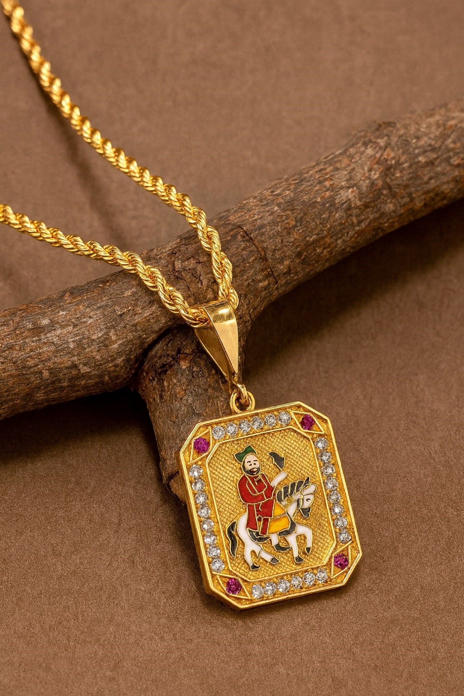 soni jewellery Gold plated chain with pendant necklace jewelry set for men women unisex