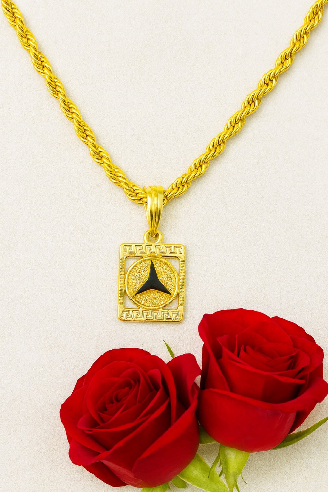 soni jewellery Gold plated chain with pendant necklace jewelry set for men women unisex