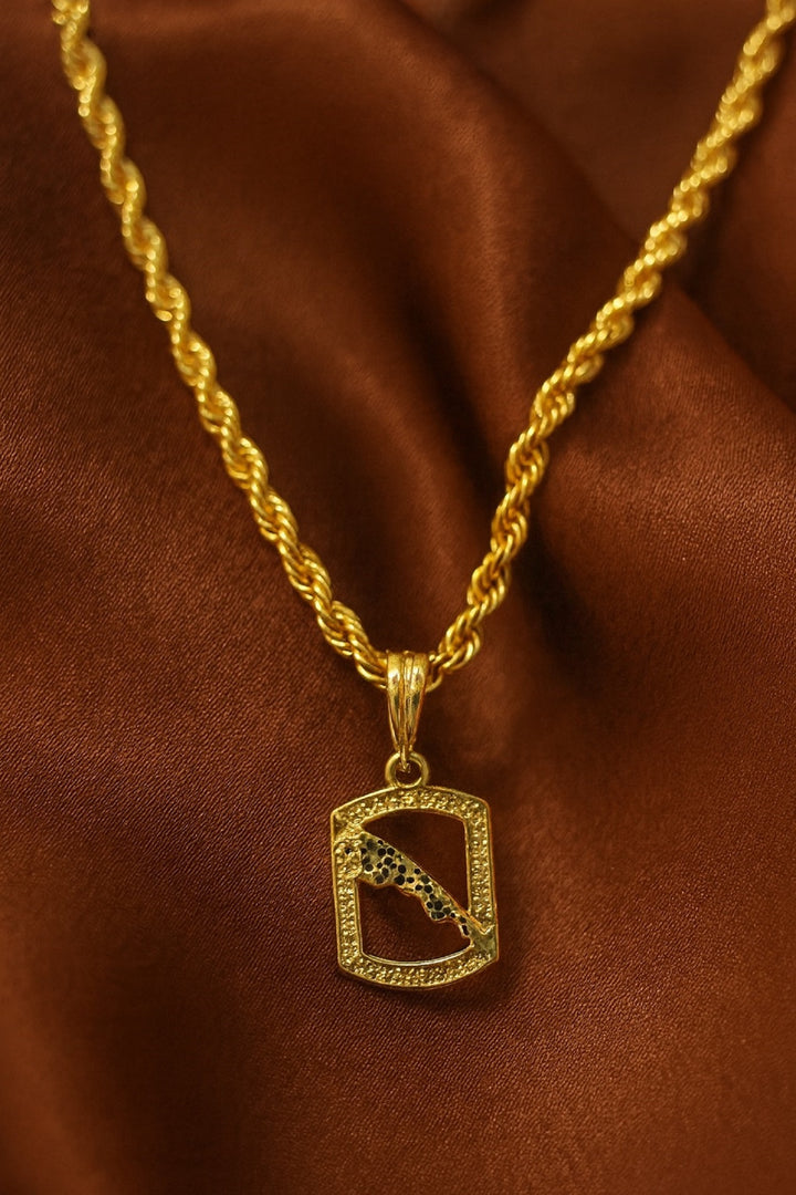 soni jewellery Gold plated chain with pendant necklace jewelry set for men women unisex