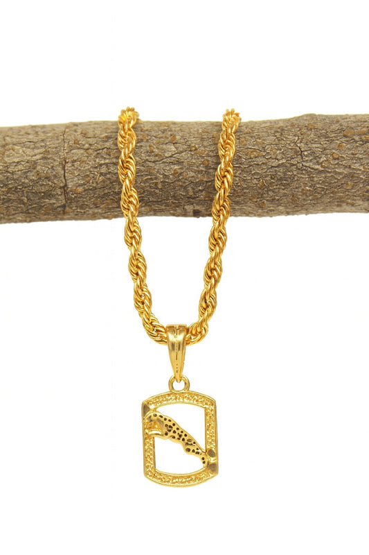 soni jewellery Gold plated chain with pendant necklace jewelry set for men women unisex