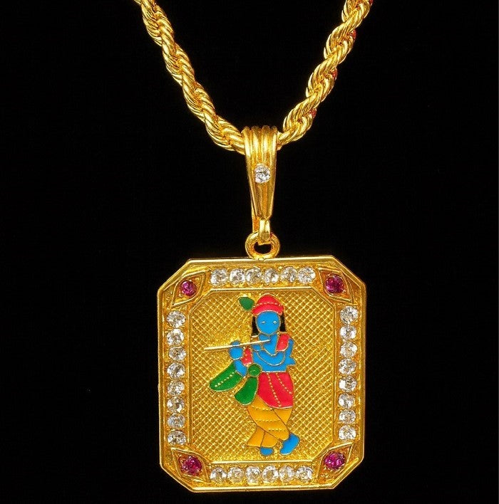 soni jewellery Gold plated chain with pendant necklace jewelry set for men women unisex