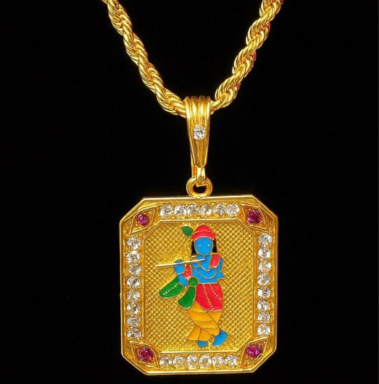 soni jewellery Gold plated chain with pendant necklace jewelry set for men women unisex