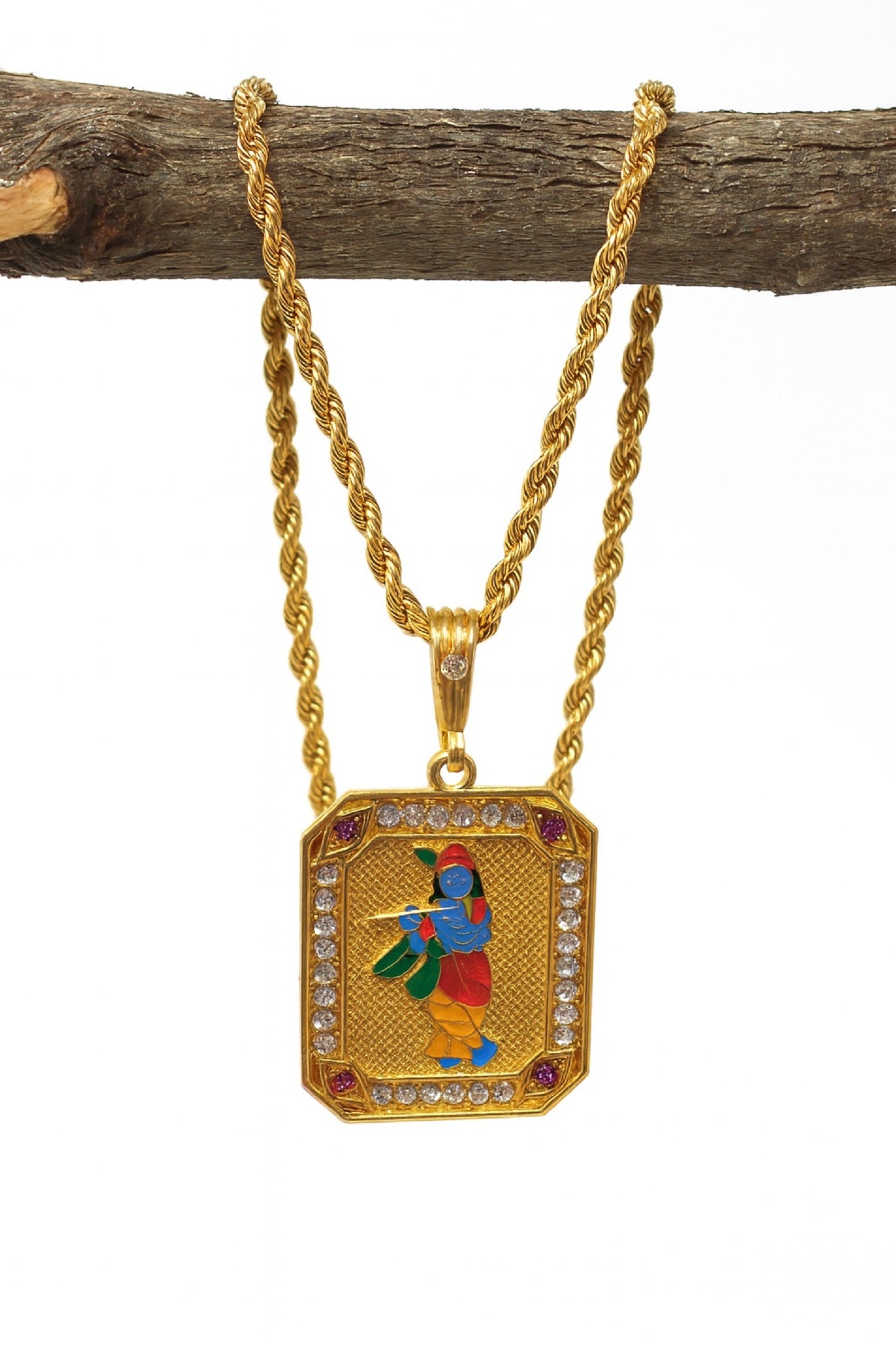 soni jewellery Gold plated chain with pendant necklace jewelry set for men women unisex