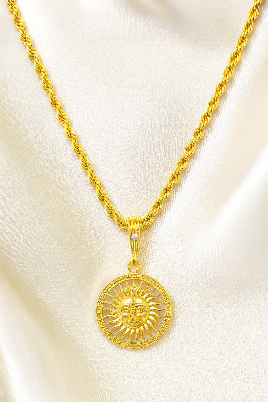 soni jewellery Gold plated chain with pendant necklace jewelry set for men women unisex