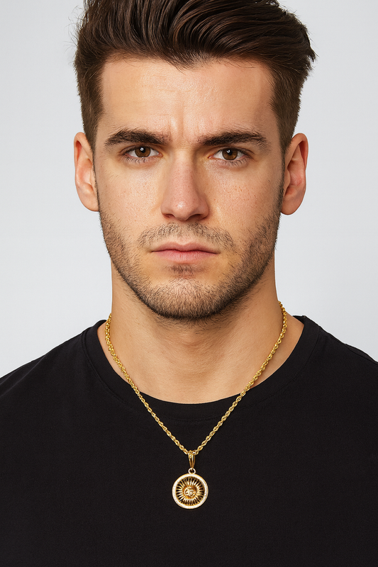 soni jewellery Gold plated chain with pendant necklace jewelry set for men women unisex