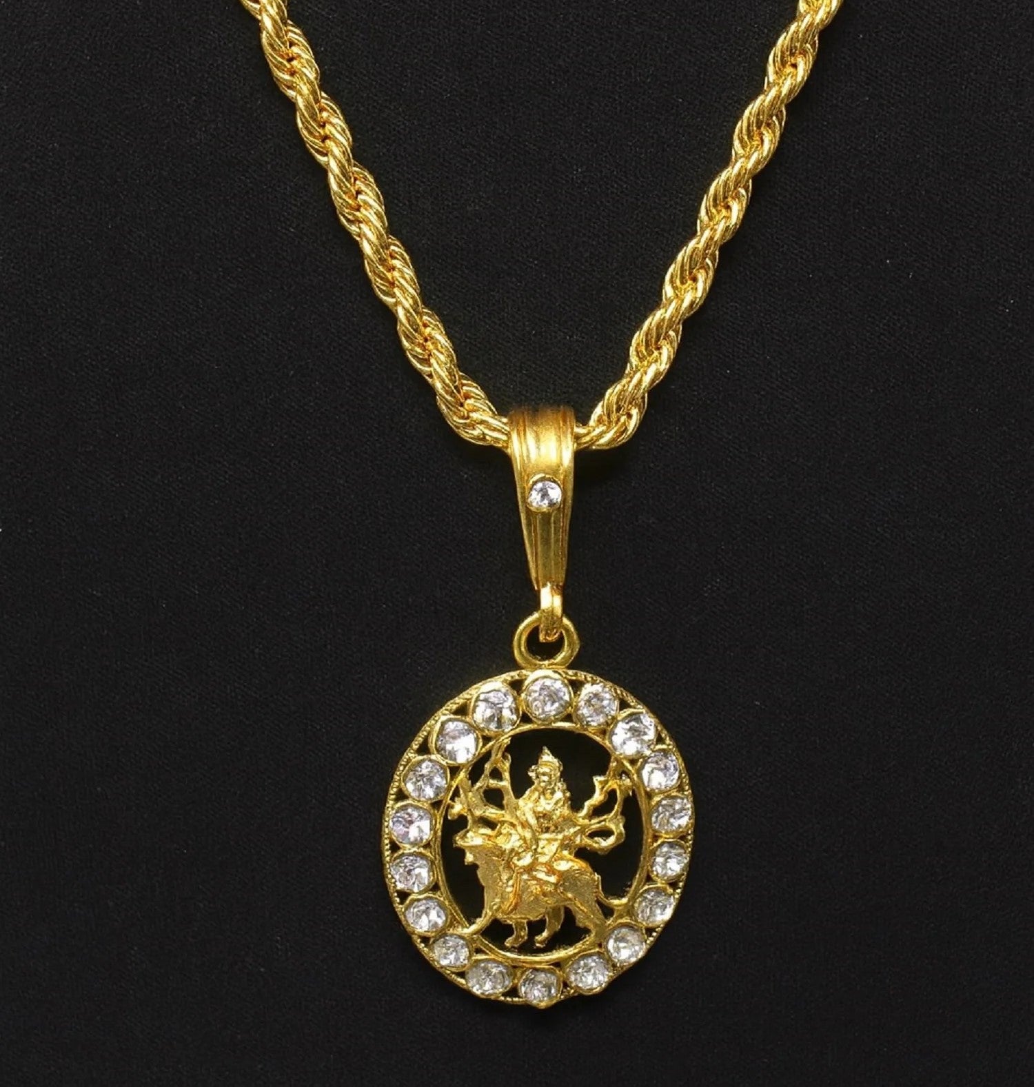 soni jewellery Gold plated chain with pendant necklace jewelry set for men women unisex