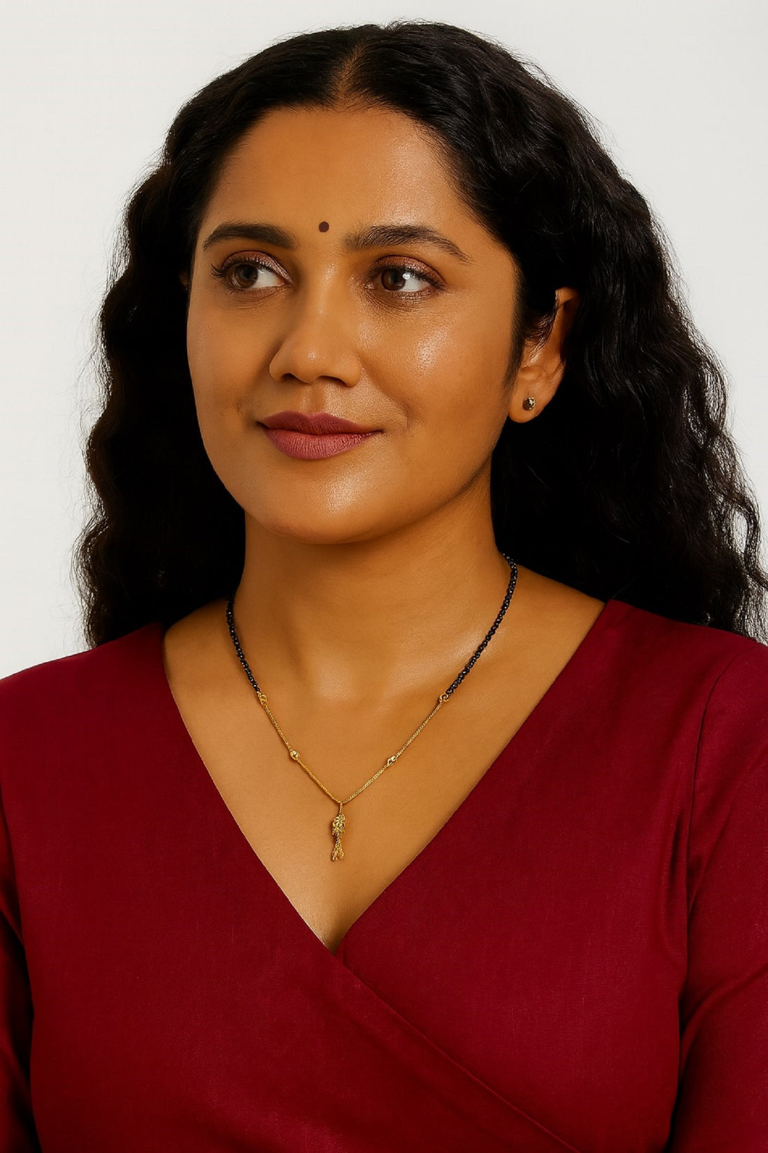 Modern Daily Wear Gold Plated Mangalsutra 💛 | Minimal Black Bead Chain for Elegant Look