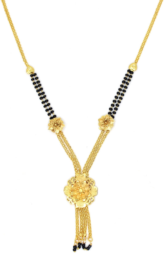 Grand Floral Design Gold Plated Long Mangalsutra for Women 🌸 | Premium Traditional Wear