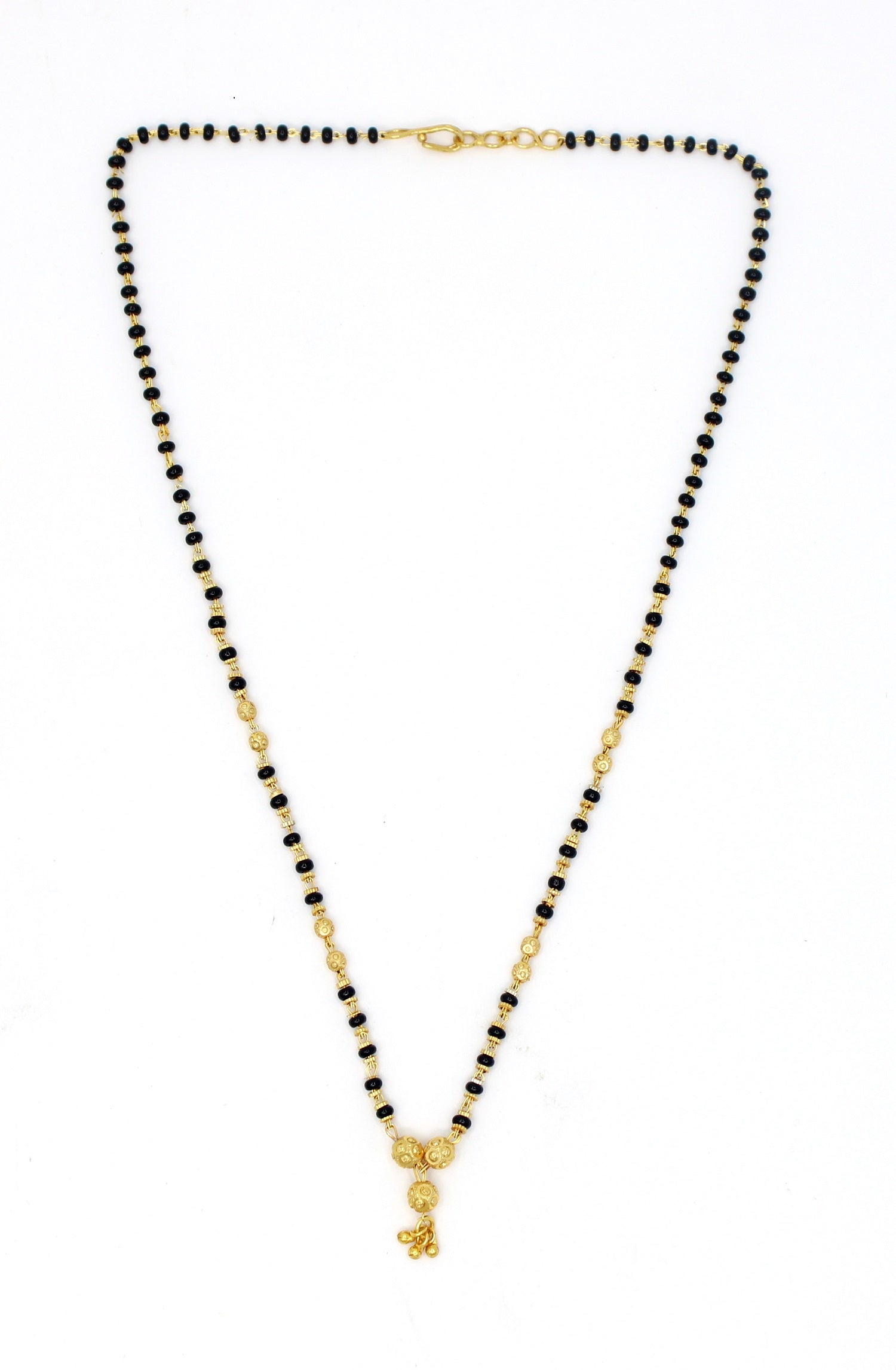 Floral Bead Gold Plated Daily Wear Mangalsutra 🌸 | Elegant Short Chain Design for Women
