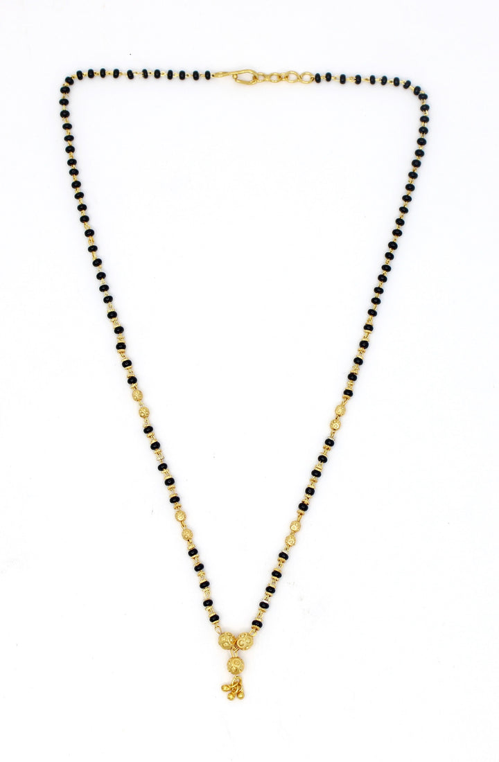 Floral Bead Gold Plated Daily Wear Mangalsutra 🌸 | Elegant Short Chain Design for Women