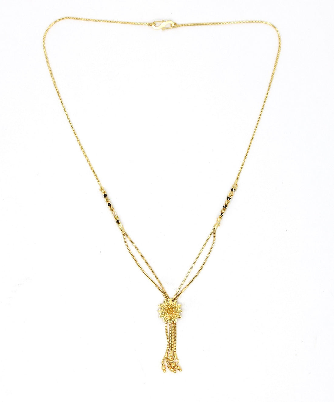 Floral Design Gold Plated Mangalsutra for Women – Double Chain Elegant Daily Wear 🌸✨