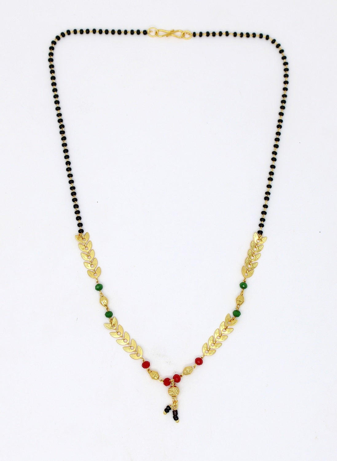Multicolor Leaf Pattern Gold Plated Mangalsutra – Stylish Daily Wear Traditional Design 🌿✨