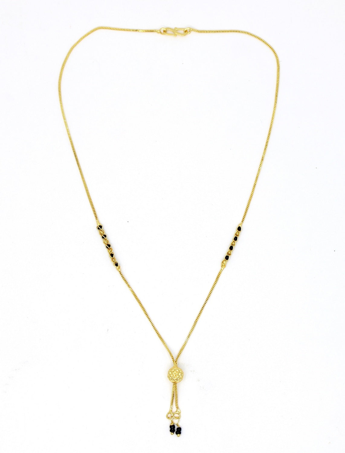 Stylish Daily Wear Gold Plated Mangalsutra with Black Bead Detailing – Minimal &