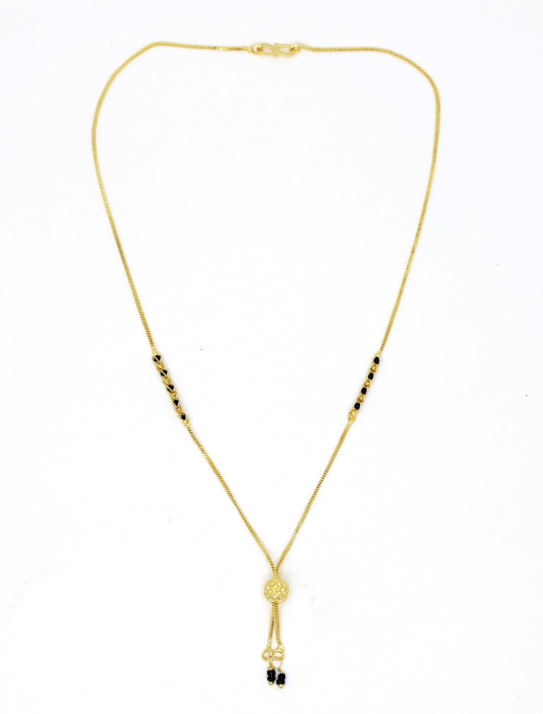 Stylish Daily Wear Gold Plated Mangalsutra with Black Bead Detailing – Minimal &