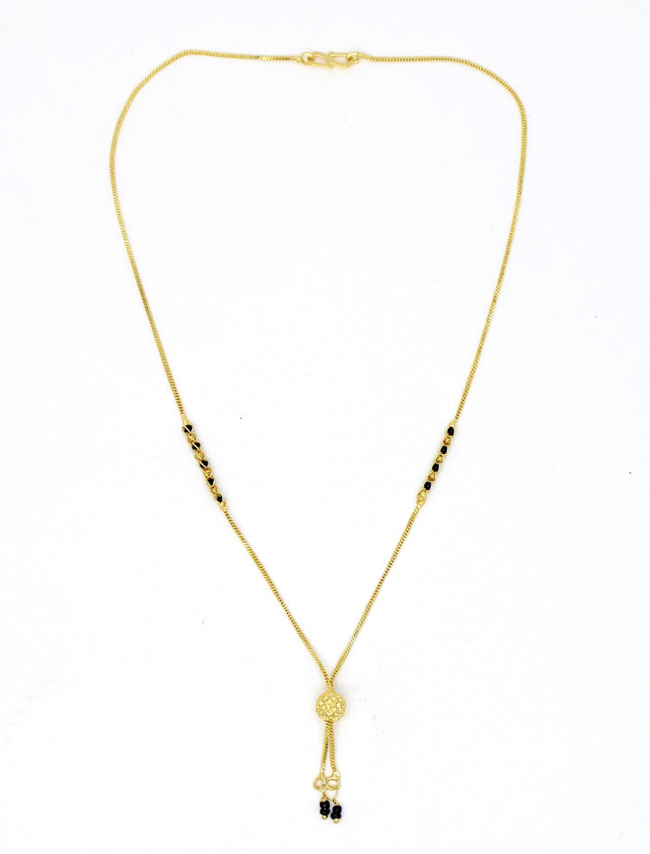 Stylish Daily Wear Gold Plated Mangalsutra with Black Bead Detailing – Minimal &