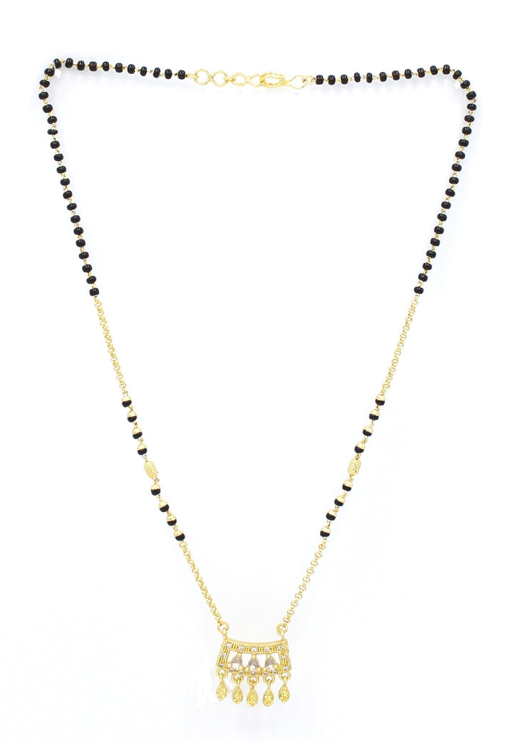 Royal CZ Bar Pendant Mangalsutra ✨ | Gold Plated Modern Design for Women