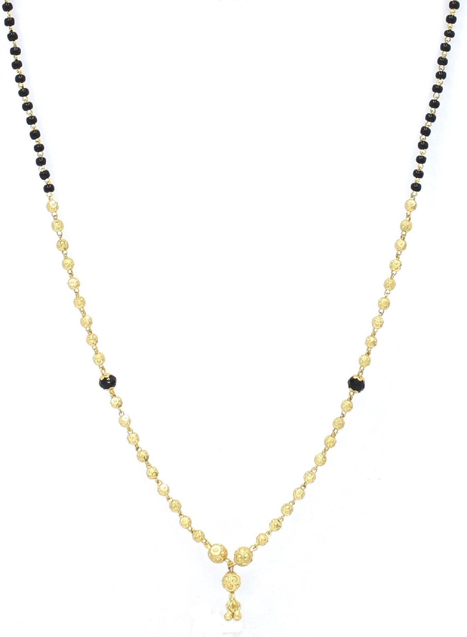 Traditional Gold Plated Round Bead Mangalsutra 💛 | Elegant Daily Wear Chain for Women